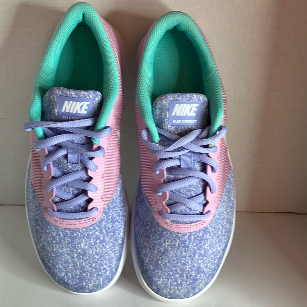 Nike Flex Contact Youth Girls Kids Sneakers Pink sz 6.5 Youth Like New